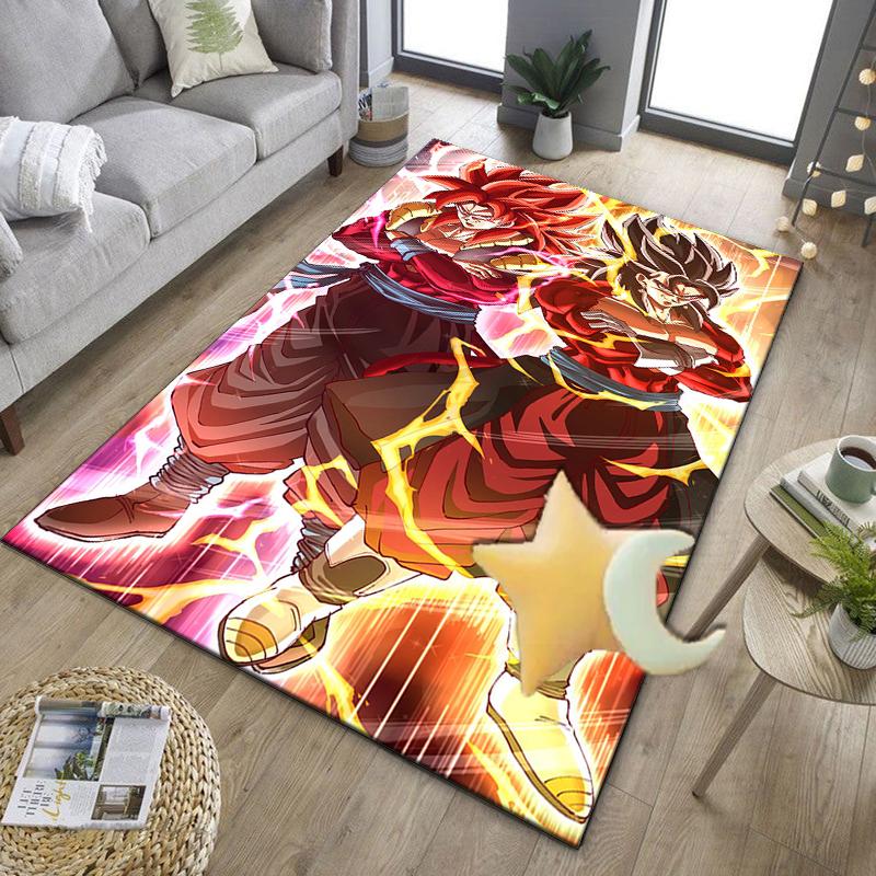 Goku Anime Office Rug Chair Mat, Game Carpet, Suitable for Front Door, Bedroom, Living Room, Desk, Holiday Gift