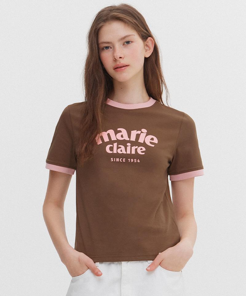 MARIE CLAIRE Arch Logo Ringer Short Sleeve T-Shirt (Magbts10M)