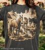 Vintage Horse 90s Graphic Style Tee, Sparkle Western Mustang Retro Shirt, Country Cowgirl Y2k Streetwear, Wild West Desert Animal Gift Top