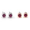 E400 Fuchsia Austrian Genuine Crystal Earrings