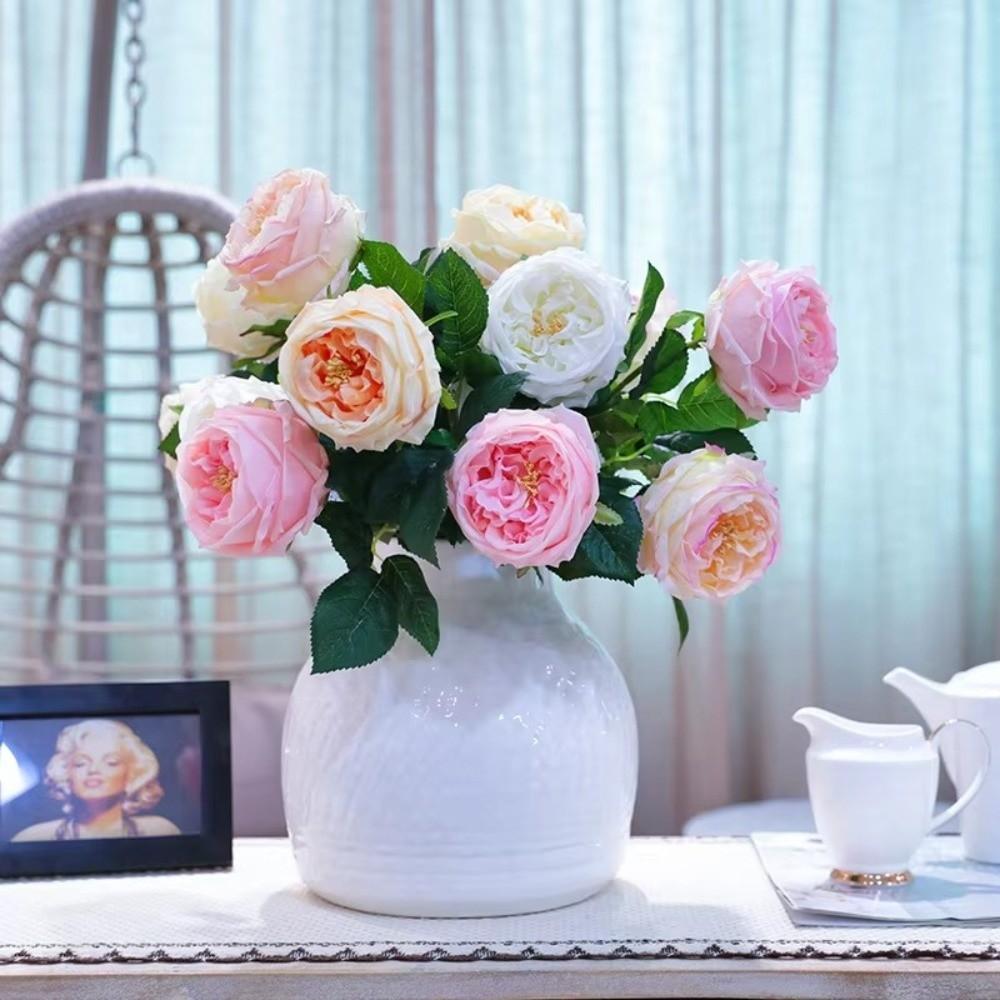 Realistic Simulated Rose Lifelike Texture Artificial Flowers Silk Rose for Bridal Bouquets