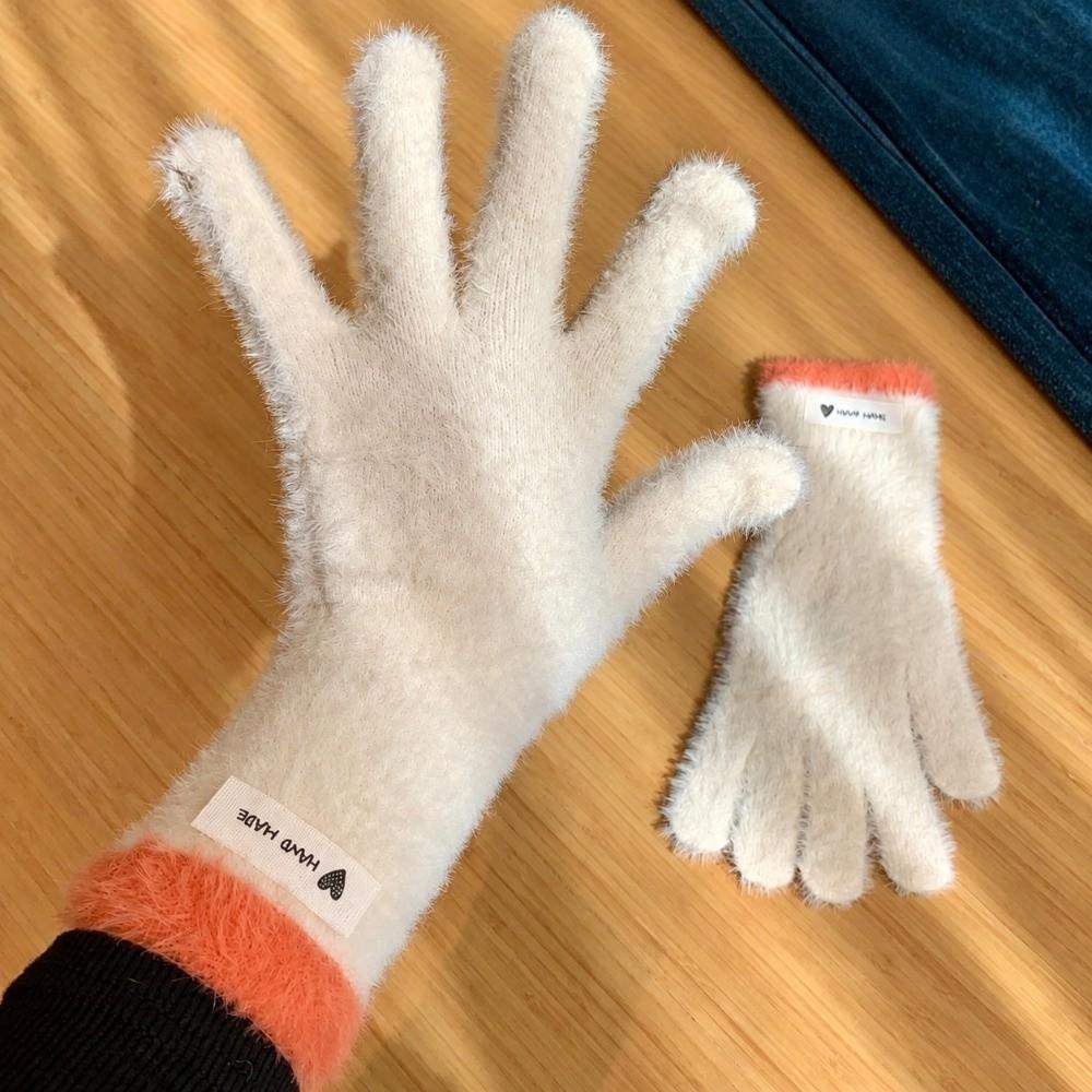 Windproof Winter Warm Gloves Thermal Thick Touch Screen Gloves Full Finger Gloves For Students