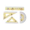 4pcs/set Acrylic Soft Ruler Set Office Supplies Straight Ruler Creative Set Square  Cute