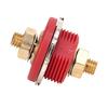 38in Thru Panel Battery Terminal 250A Zinc Alloy Brass Universal for Car RV Boat Yacht Red