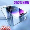 2 шт. полная защита экрана для iPhone 13 12 Mini 14 Pro Max закаленное стекло для iPhone 15 11Pro Max XR XS MAX 7 8Plus стекло