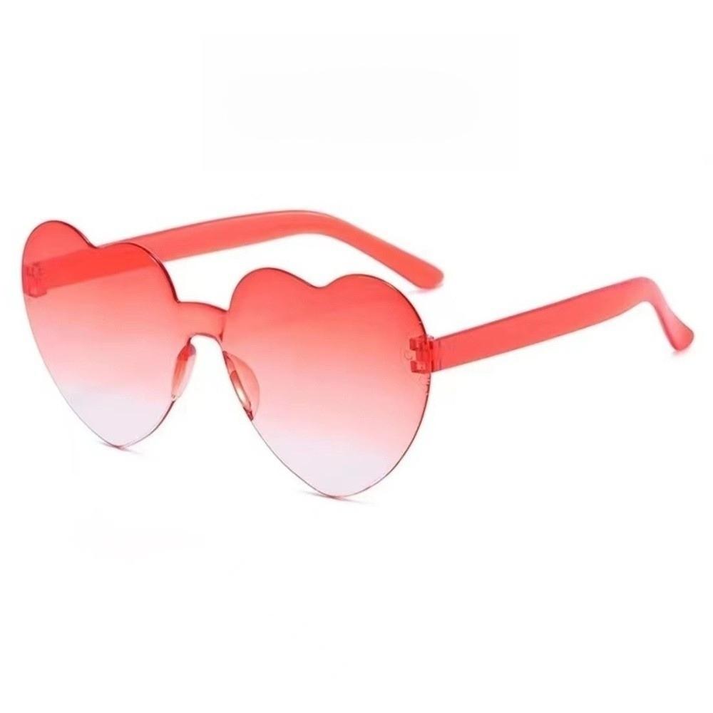 Trendy Love Heart Shape Sunglasses UV Protection Colorful Gradient Sunglasses Women