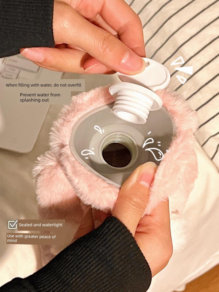 Long Hot Water Bottle for Women, Specifically for Use in Bed, Extended Length, Refillable, Water-Filled Heating Pad, Perfect for Student Dorms, Foot