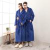 2021 Autumn/Winter Velvet Couple Nightgown: Thick, Long White Bathrobe for Men and Women