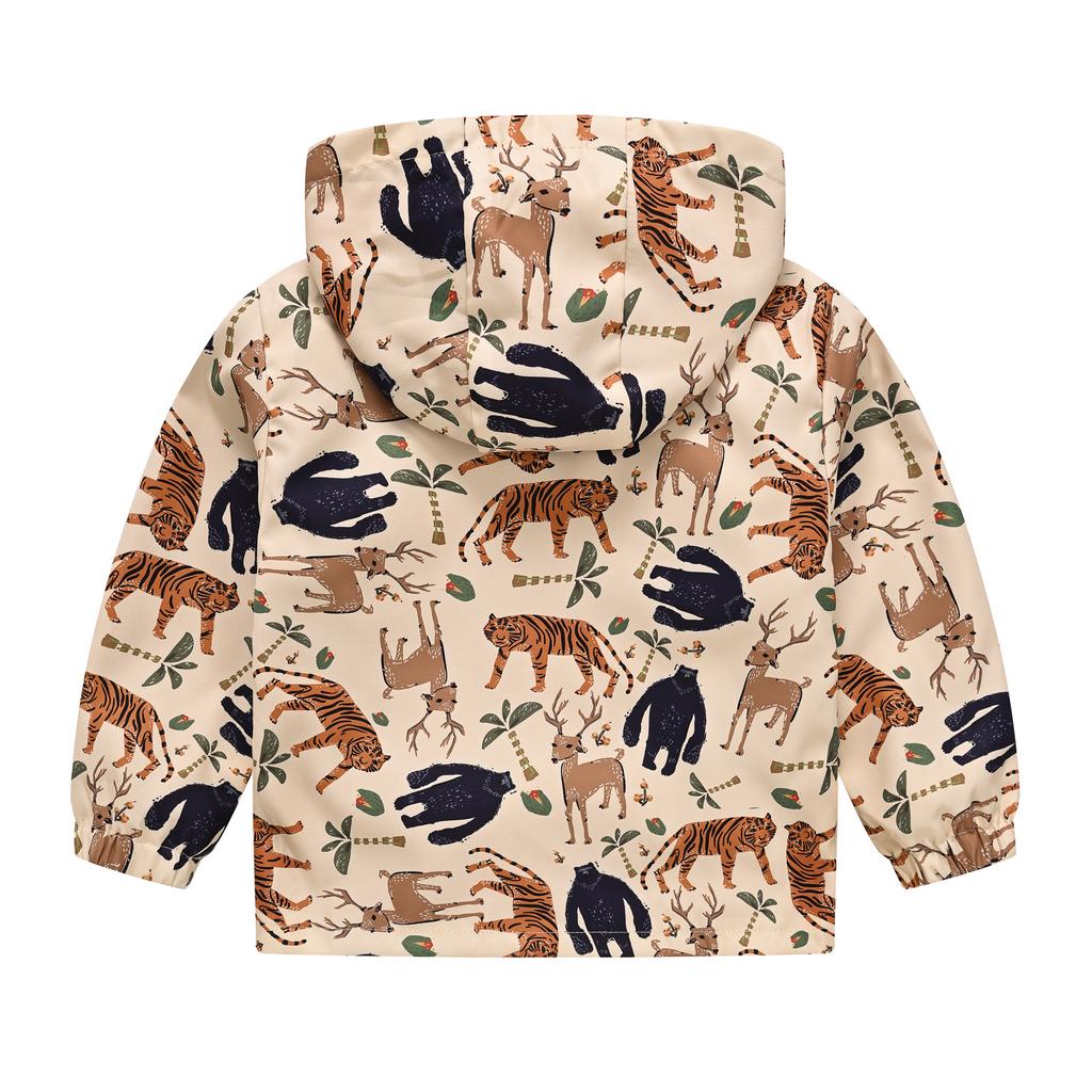 Куртка с капюшоном для мальчиков и девочек среднего и большого возраста с разноцветным принтом, легкие модели модных курток, детская одежда