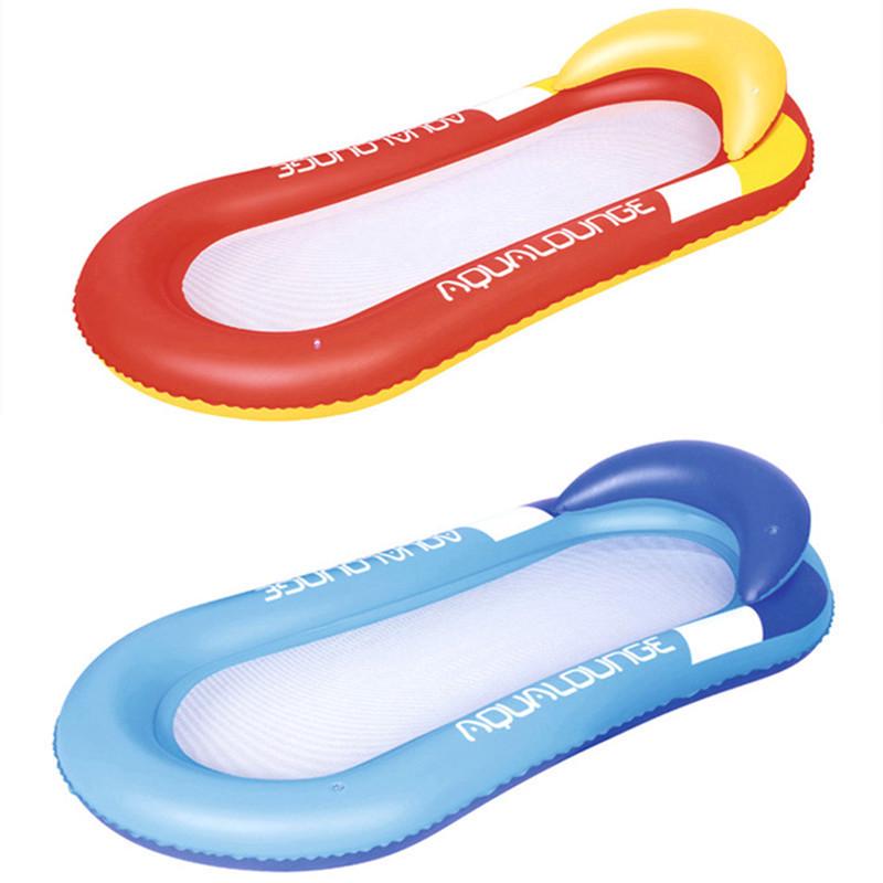 Надувное кресло-реклайнер для взрослых с сетчатым поплавком, кольцо для плавания против опрокидывания, плавучая кровать для воды - плавательное кольцо для инфлюенсеров.