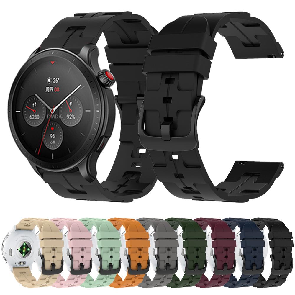 Спортивный силиконовый ремешок 20 мм 22 мм для Huami AMAZFIT BALANCE/CHEETAH Band Amazfit BIP5 GTR 4 3 Pro 47 мм GTS 4 3 Браслет Наручные ремешки