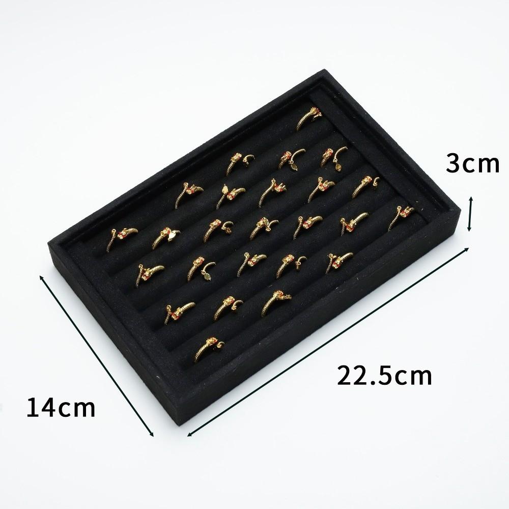 10 Slots Ring Holder Velvet Surface Jewelry Stand New Jewelry Display Tray Retail Showcase