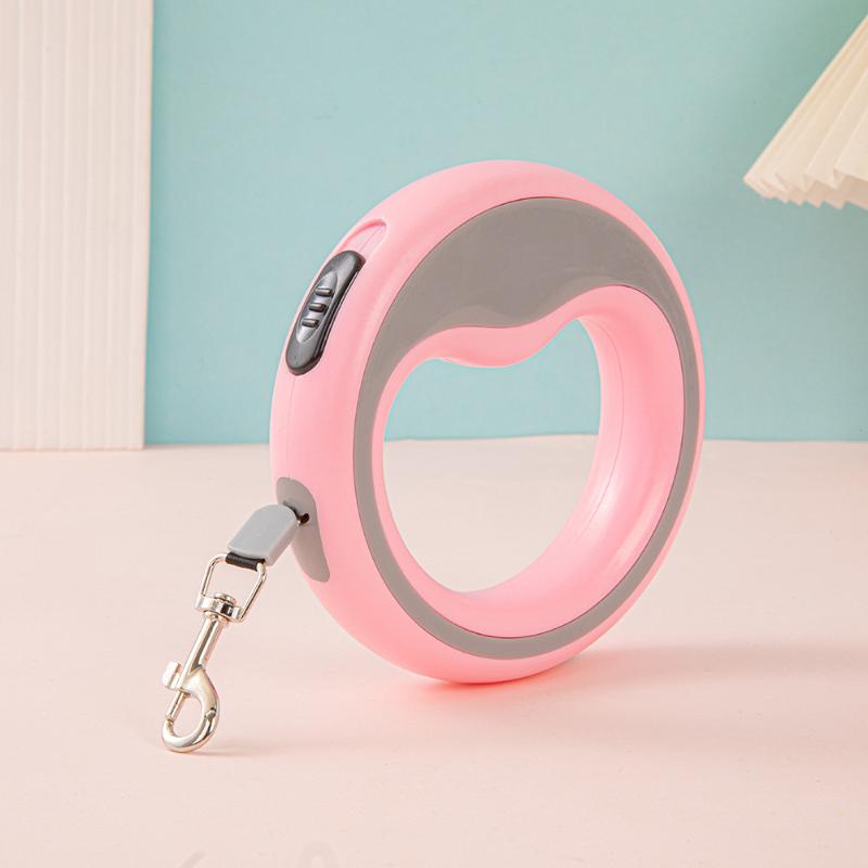 Large Medium Small Dog Fashion Automatic Retractable Leash Quick Release 2.5M Length Solid Plastic Outdoor Dog Walking Leashes