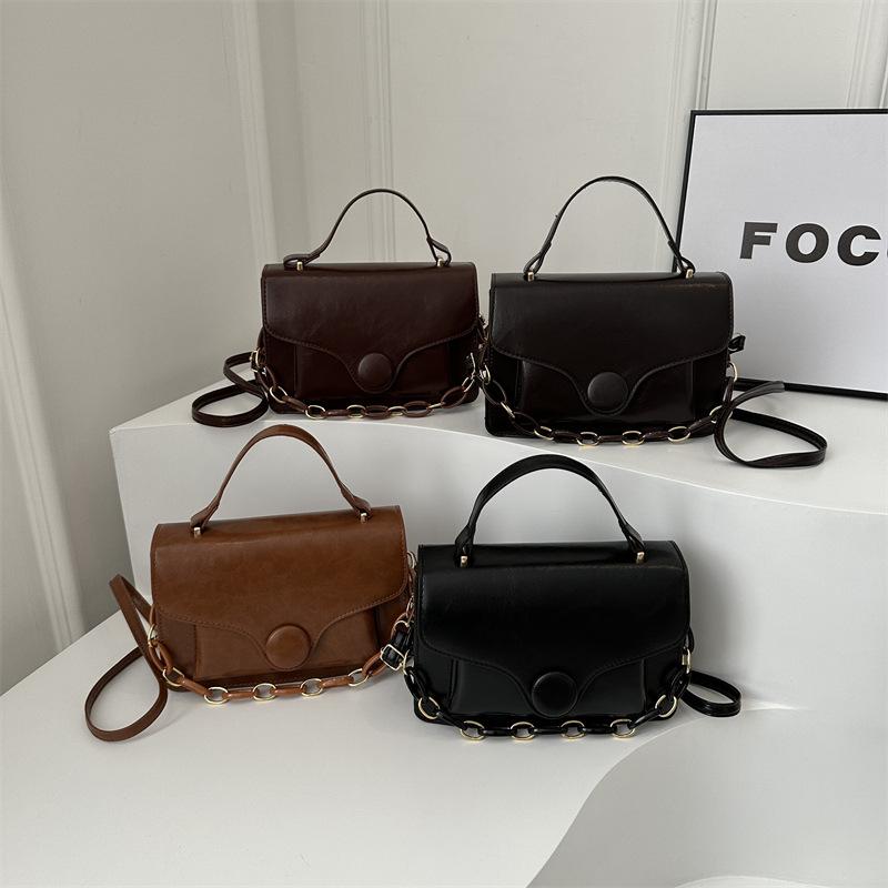 Niche Модная сумка через плечо в стиле ретро, повседневная, наклонная, женская, маленькая, квадратная, зимняя, простая, модная, новая сумка