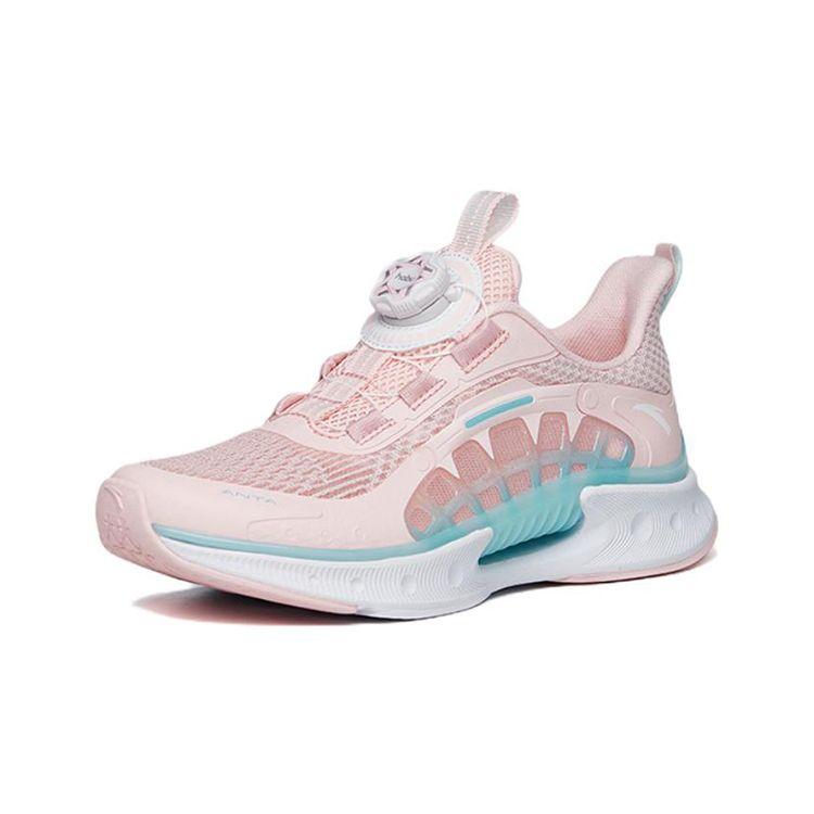 Anta Кроссовки для бега Kids Wind Chaser 4.0 с защитой от скольжения, амортизацией, прочные, дышащие, с низким верхом, детские кроссовки розового и синего цвета 322225516-3