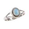 Кольцо из серебра 925 пробы с драгоценным камнем Natural Republic Larimar, размер 7 M1O05