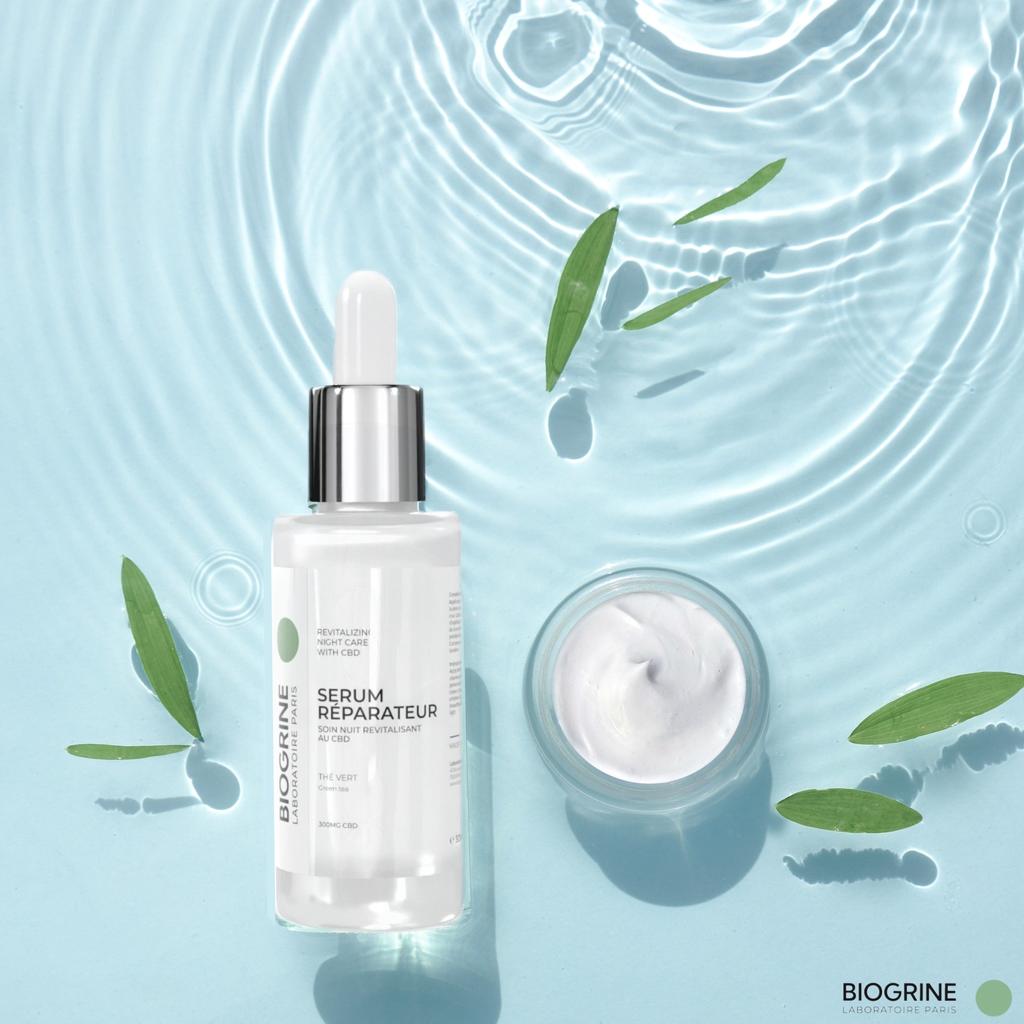 BIOGRINE ВОССТАНАВЛИВАЮЩАЯ СЫВОРОТКА Восстанавливающая ночная процедура с КБД|300мг КБД-30мл|Комбинированная кожа|Антивозрастное, реструктуризирующее, укрепляющее действие