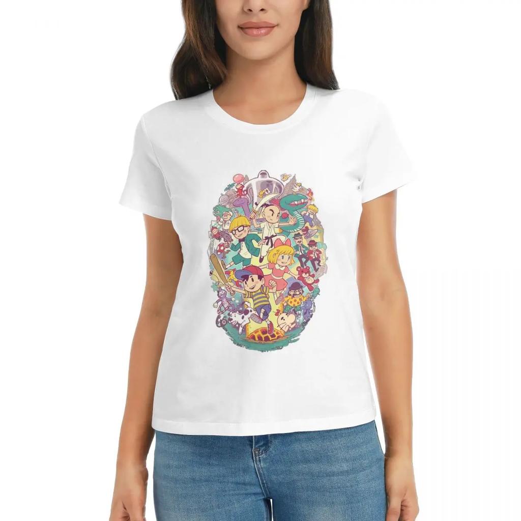 Women TShirt Earthbound Classic Summer Short Sleeve Tees ONeck Cotton T Shirts Clothes Tops Streetwear