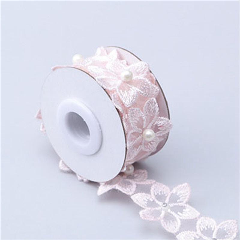 Изысканное свадебное платье, 1 ярд, аксессуары «сделай сам», кружевная вышитая лента, одежда, шитье, отделка цветами из бисера