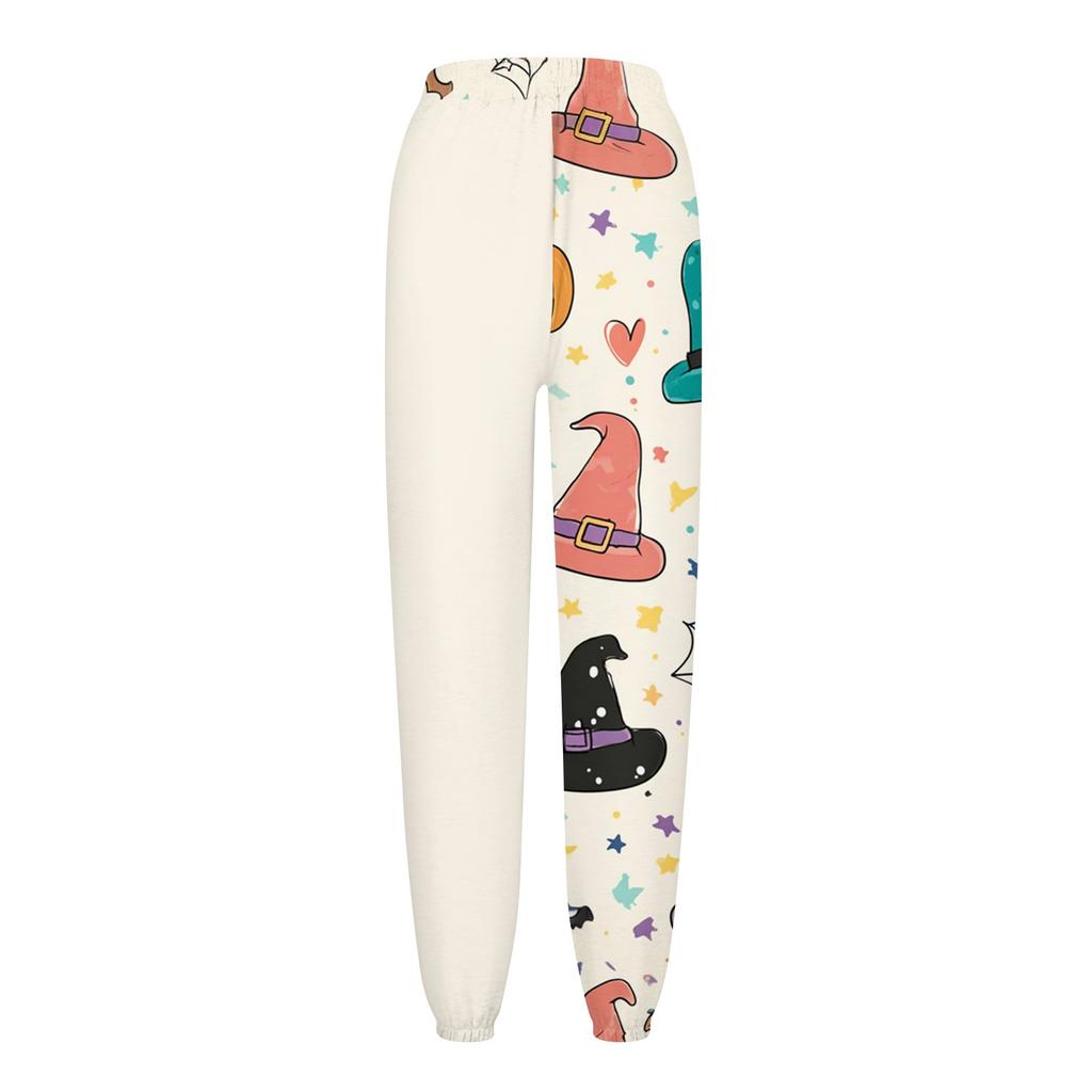 Женские повседневные модные спортивные штаны с принтом на Хэллоуин, повседневные брюки
