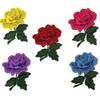 2 шт. Красные желтые фиолетовые розы пара цветов цветочные ретро бохо аппликация термонаклеиваемые нашивки украшения