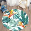 Green Tropical Kawaii Printed Circular Carpet Home Living Room Bedroom Kitchen Bathroom Floor Decoration Anti Slip Carpet