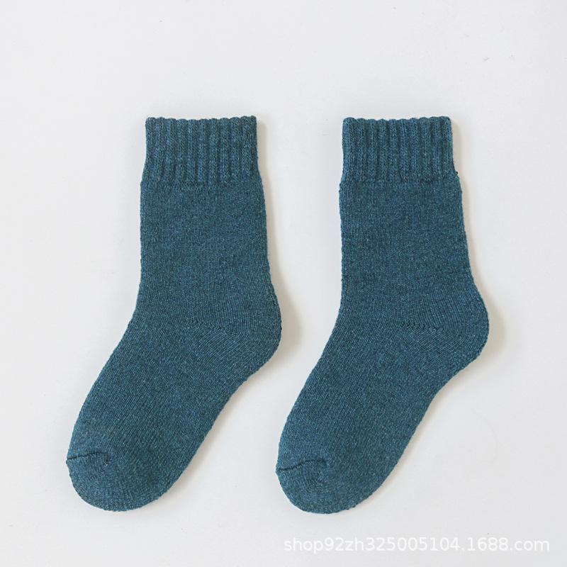 Детские толстые шерстяные носки — теплые, с бархатной подкладкой, для осени и зимы, подходят для мальчиков и девочек