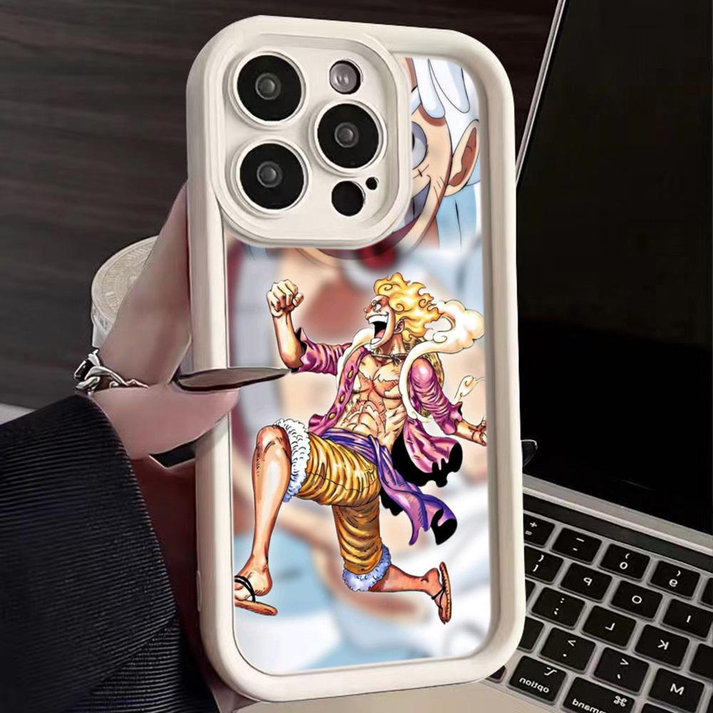 Ae92 One Piece Luffy Gear 5 Защитные чехлы для телефонов для iPhone 13 14 15 Pro Max XR infinix Hot 40i 30i Tecno Camon 30 20 Pro Angel Eyes Задняя крышка из ТПУ