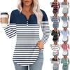 Women's T Shirt Tee Button  Print Long Sleeve Daily Weekend Fashion Basic V-Neck Top