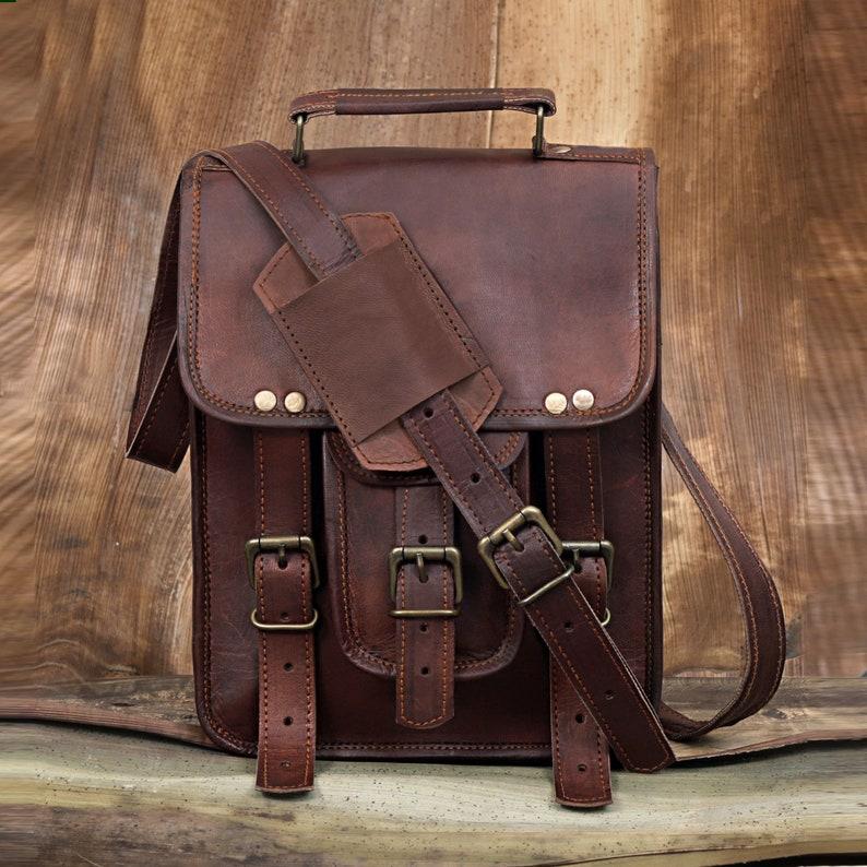 Genuine Leather Satchel Bag iPad Bag Shoulder Bag for Men & Women Gift for Men Office Bag Work Rustic Bag Satchel