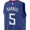 Nike Баскетбольная майка с принтом NBA, SW Fan Edition, Harrell No.. 5 Мужские топы Синие 864481-410
