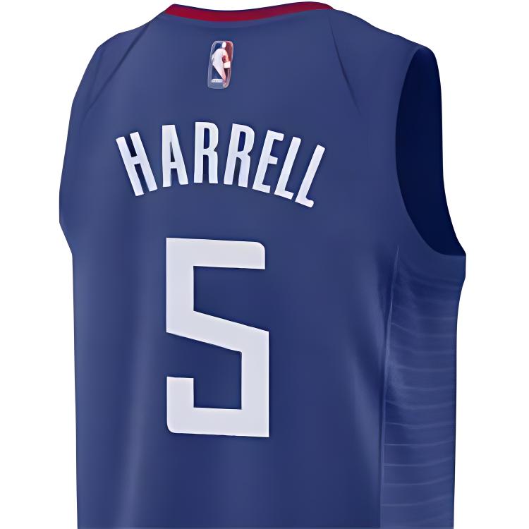 Nike Баскетбольная майка с принтом NBA, SW Fan Edition, Harrell No.. 5 Мужские топы Синие 864481-410