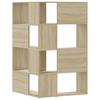 Corner Bookshelf 4 Tier Sonoma Oak Finish 85 x 85 x 140 cm Particleboard