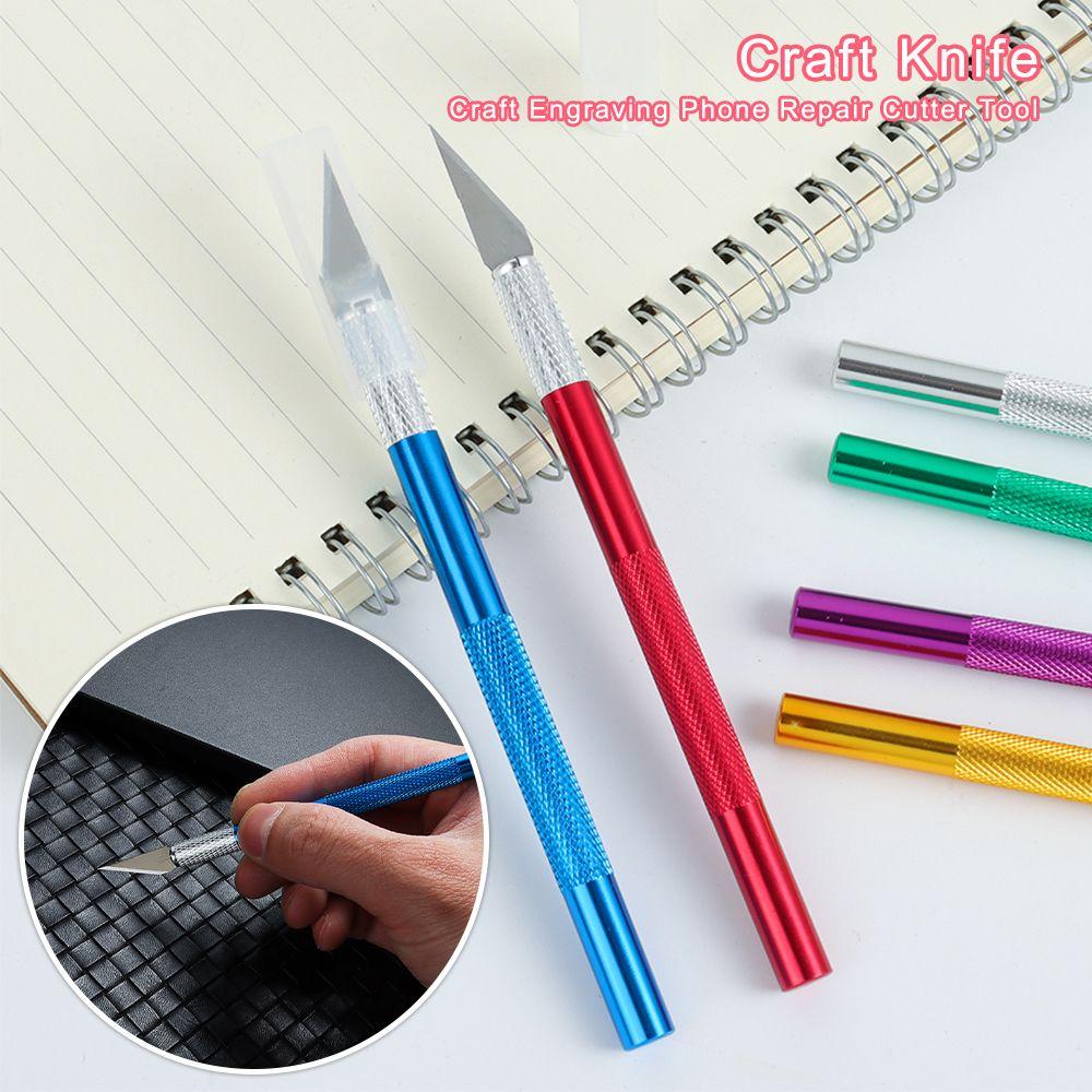 Cake Pastry Tools Craft Non-slip Knife Metal Scalpel with 1pc Blade Engraving Cutter