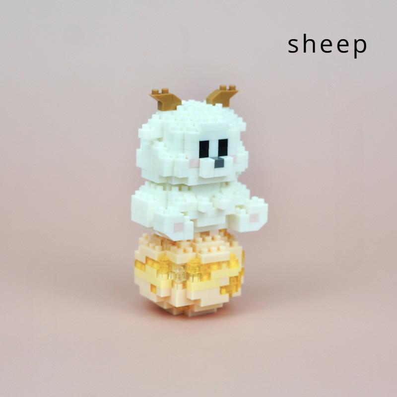 Mid -granular Puzzle Assembly Building Block Toy Chinese Zodiac Signs