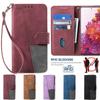 Anti-theft Brush Matte Leather Wallet Case for iPhone Samsung Xiaomi Huawei Moto OPPO VIVO Nokia Google PU Hand-strap Magnetic Flip Covers