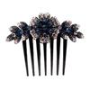 Bride Hair Jewelry Bride Headpiece Women Headdress Hairpin Hair Comb Inlaid Flower Shiny Rhinestone