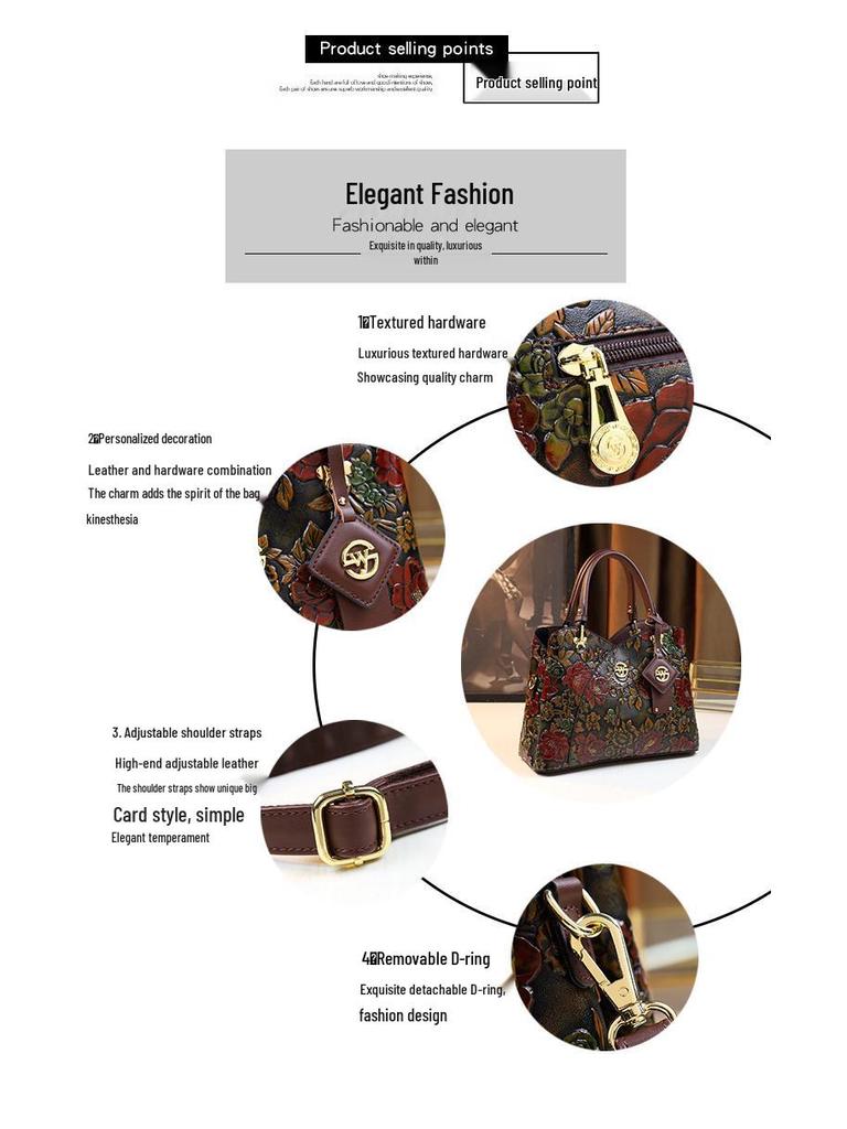 2025 Stylish Retro Luxe Women's Handbag - Large Capacity, Ideal for Moms