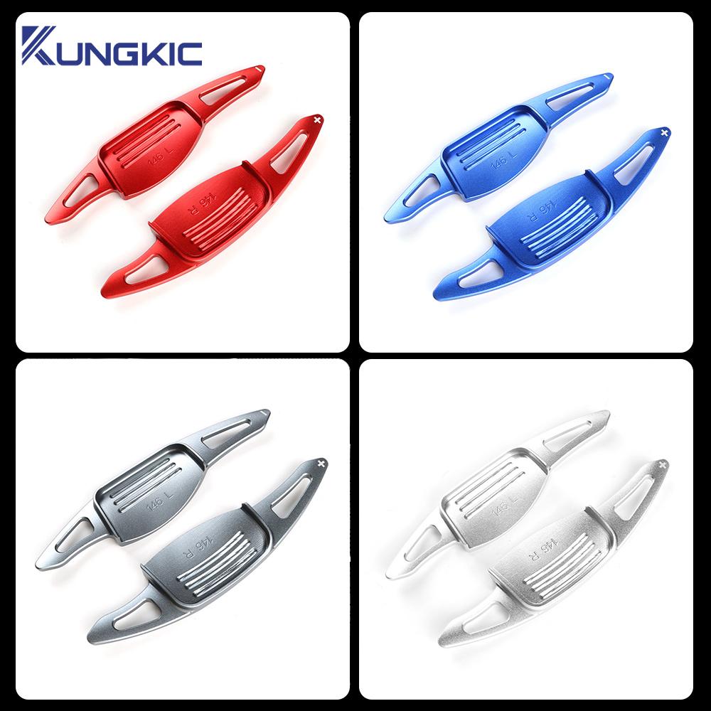 Aluminum For Fiat Bravo 2008 2009 2010 2011 2012 Car Steering Wheel Shift Paddle DSG Extension Gear Stickers