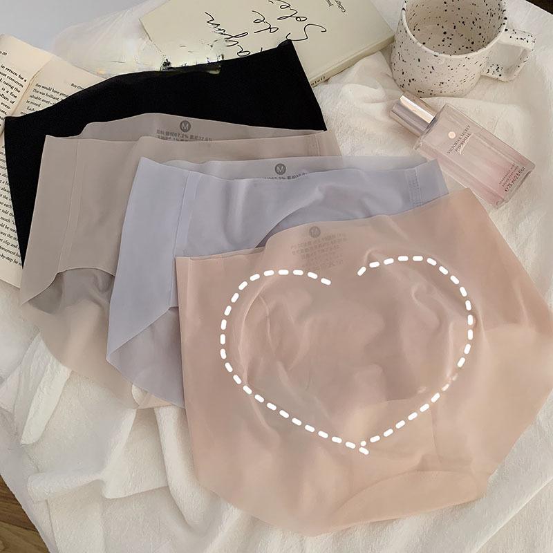 Mid-waist Ultra-thin Women's Underwear Breathable Summer Peach Hip Quick-drying Briefs