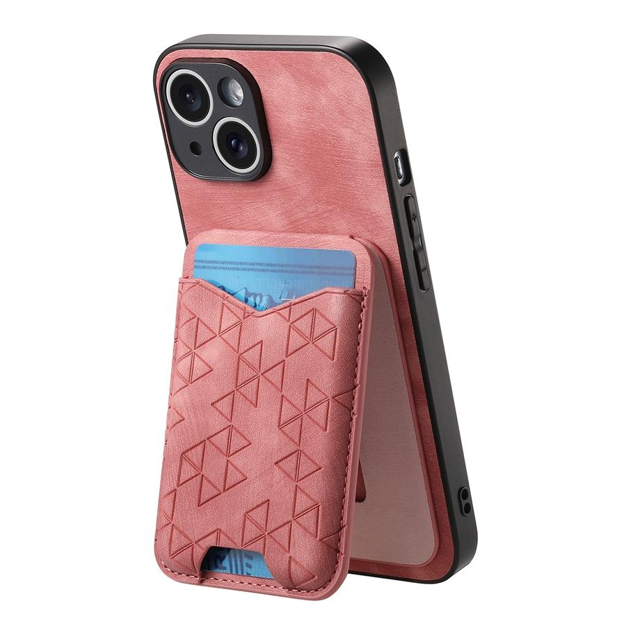 Чехол-кошелек с тиснением в виде геометрической фигуры для iPhone, Samsung, Xiaomi, Google, кожаный чехол-книжка из искусственной кожи с отделениями для карт