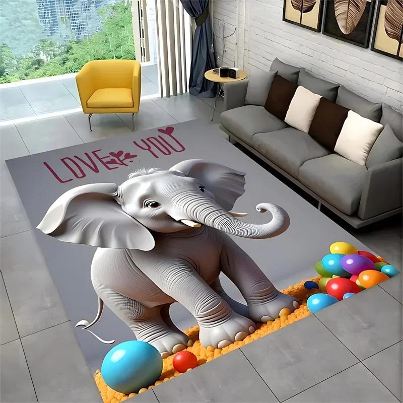 Elephant Pattern Floor Mats Door Decoration Home Living Room Floor Mats