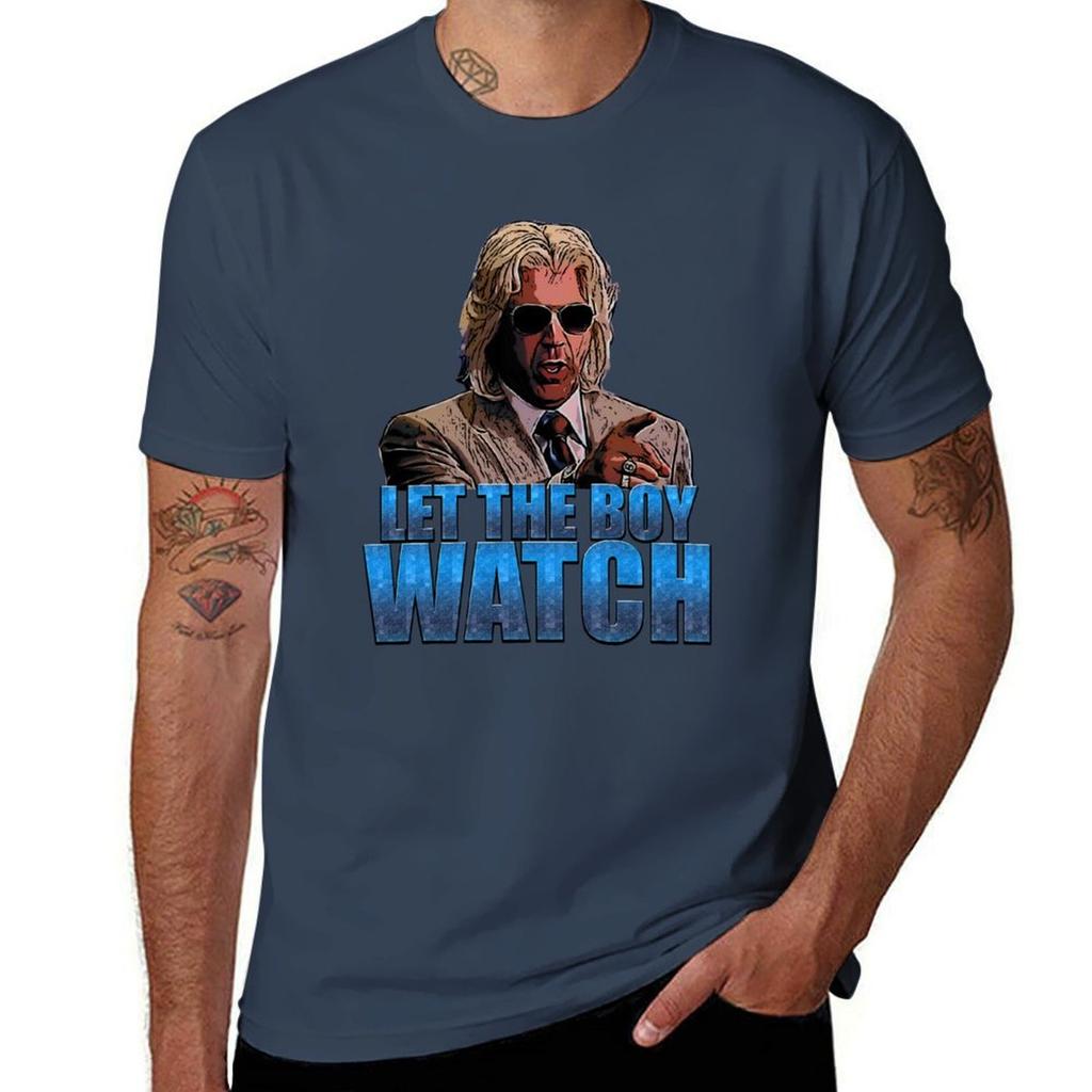 Let The Boy Watch Tshirt Basic Simple Casual Short Sleeve Tee Tshirt