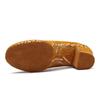 Suede Modern Jazz Dance Shoes Women's  Girls' Shining Dance Shoes Teacher Practice Dance Shoes Anti Slip Mid Heel 5CM