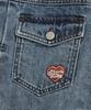 Mark Gonzales Heart Collection Washed Denim Jacket - L/Blue