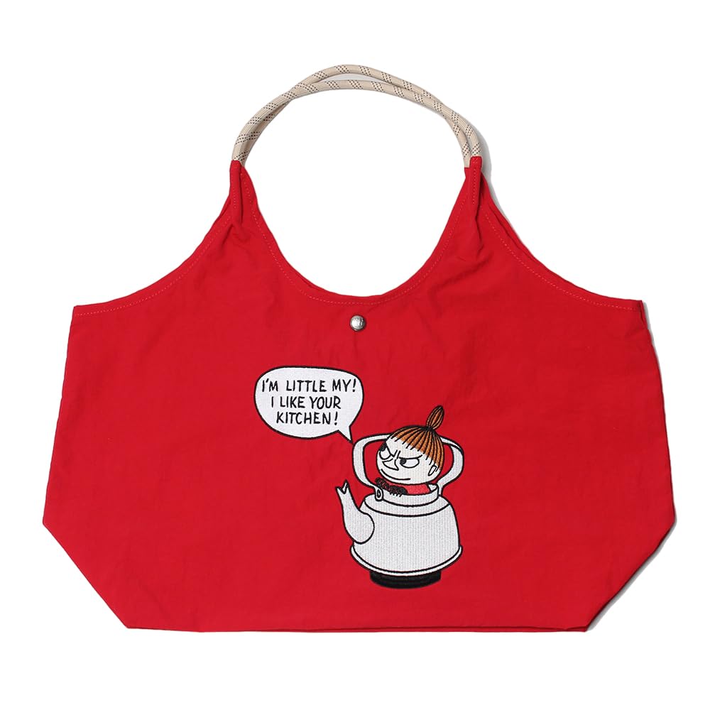 Оригинальная сумка-тоут Эко-сумка Большая вместимость Большая вышивка Милая N Хаки [Муми-тролль] [Официальный продукт] Женская RMPK-01 (Снусмумрик)