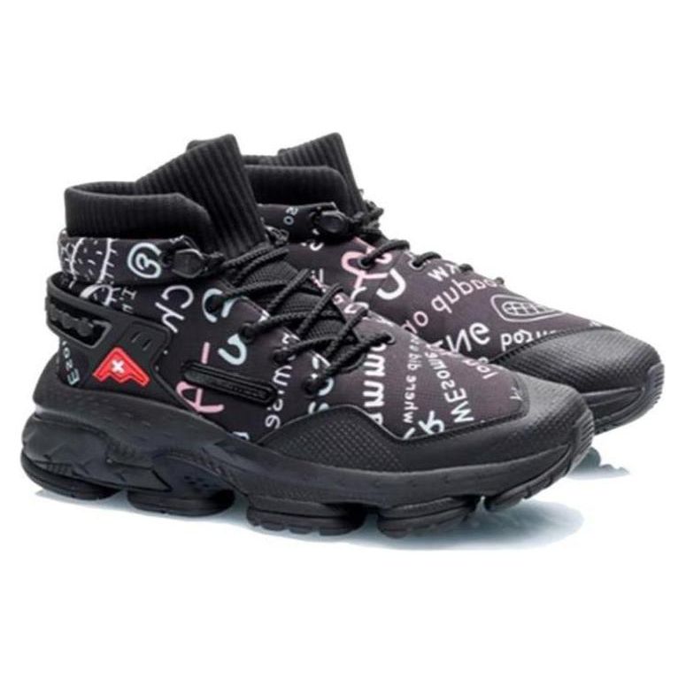 Li-Ning Countflow Ammo высокие спортивные повседневные туфли мужские кроссовки черные AGLP137-3