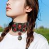 Черный кружевной чокер Готический ожерелье-чокер для Хэллоуина Формальное свидание Наряд в готическом панк-стиле Темный ошейник