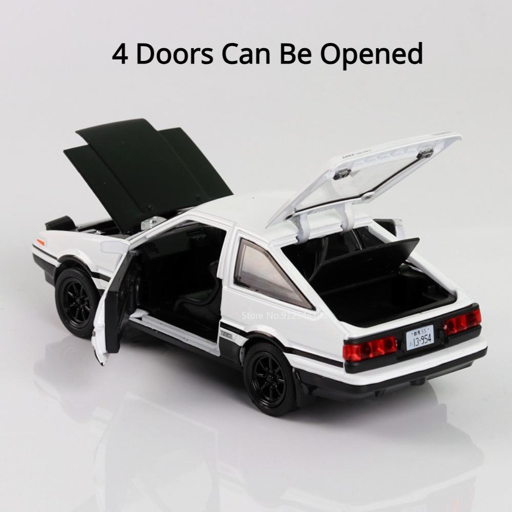 Масштаб 1/32 AE86 Initial D Модель Автомобиля Игрушка Сплав Литье под Давлением Звук Свет Оттяжка Классическая Симуляция Коллекция Моделей Транспортных Средств для Ребенка