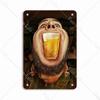 Beer Vintage Beauty Metal Bar Pub Cafe Shop Wall Decoration Men  Tin Sign Art Poster Home Decor Iron Plate 20x30 Cm